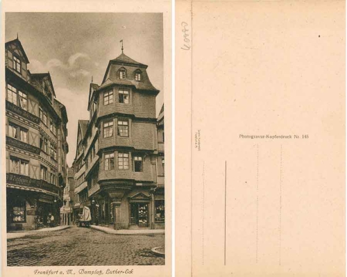 Frankfurt Main Domplatz, Luther-Eck * ca. 1925