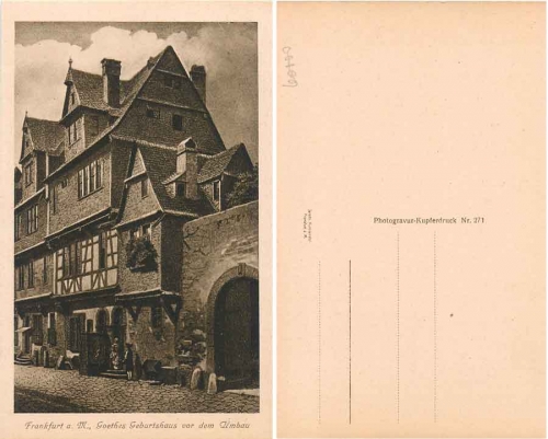 Frankfurt Main Goethe's birthplace * approx. 1925
