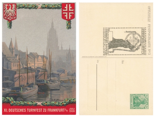 Frankfurt Main XI. deutsches Turnfest 1908 Privatganzsache