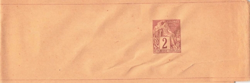 Frankreich Colonies Postes 2 Centimes Streifband Ganzsache um 1900