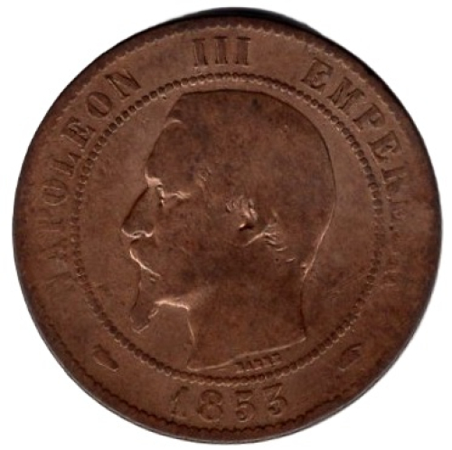 France Dix centimes Napoleon III 1856