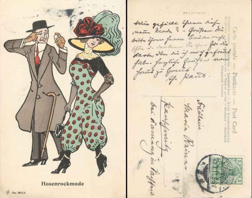 Hosenrockmode Frauenbewegung Suffragetten  o 25.3.1911