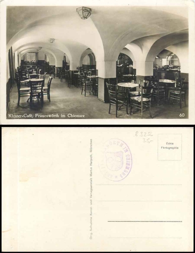 83256 Frauenwoerth im Chiemsee Kloster Cafe interior * ca. 1930