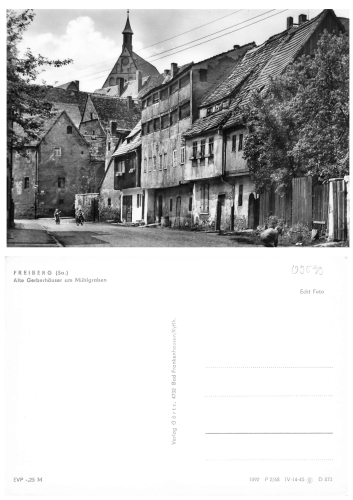 09599 Freiberg Old tanners' houses on the Muhlgraben * approx. 1968