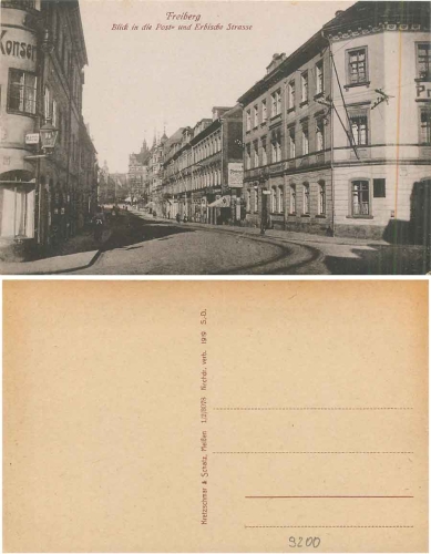 Freiberg Sachsen Poststrasse und Erbische Strasse * ca. 1925