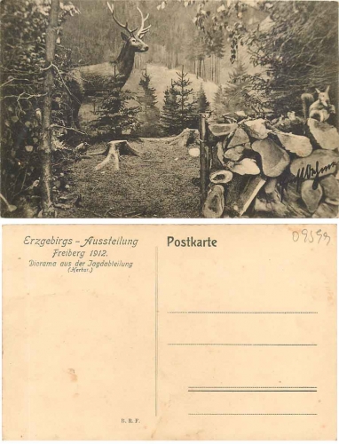 09599 Freiberg Erzgebirge exhibition * 1912 Siorama hunting department