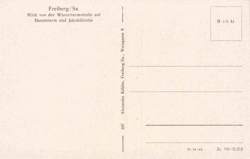Freiberg Sachsen Wasserturmstrasse * um 1940