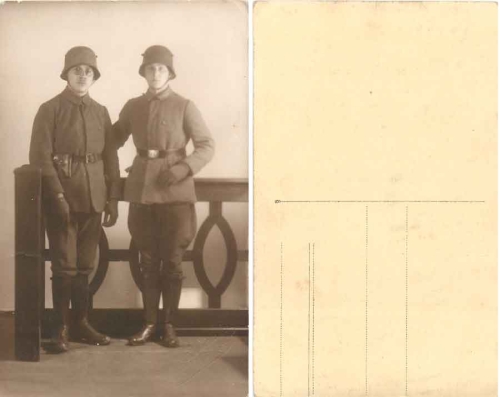 Deutsche Freikorps Soldaten Echtfotokarte um 1920