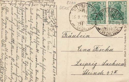 01705 Freital Deuben Altersheim Eger Stift und Krönertstift o 1912