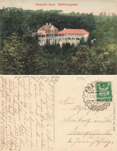 Freital Plauenscher Grund Walderholungstaette o 1924