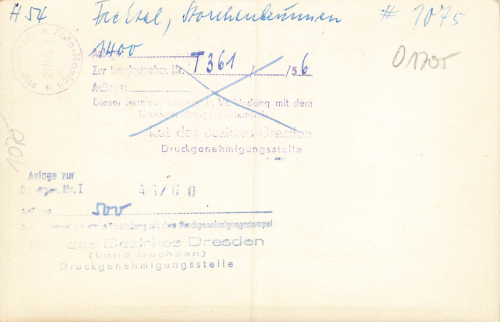 01705 Freital Döhlen Storchenbrunnen Druckvorlage 1956