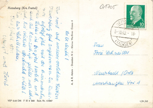 01705 Freital Hainsberg o 1963