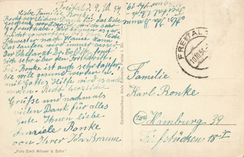 01705 Freital Obere Dresdner Strasse with tax office, trade school and city tax office o 1954