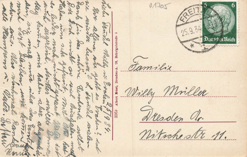 01705 Freital Soergelstrasse Plauenscher Grund o 1934