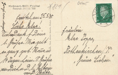 01705 Freital Hauhaltungsschule Kroenert Stift o 1930