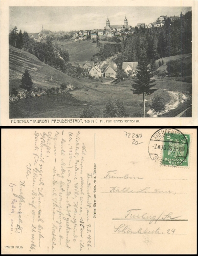 Freudenstadt Christophstal o 07.08.1926
