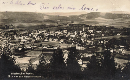 Friedland von den Fleischerbergen Schlesien Mieroszów o 1929