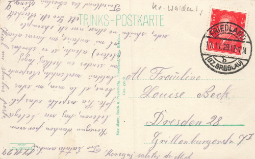 Friedland von den Fleischerbergen Schlesien Mieroszów o 1929