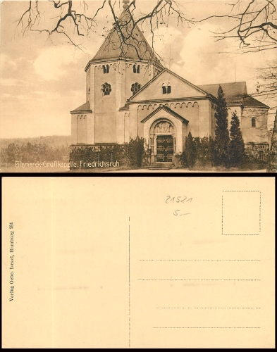 Friedrichsruh Bismarck crypt chapel around 1930