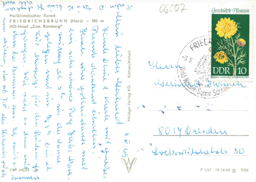 Friedrichsbrunn HO-Hotel Zum Ramberg o 1969
