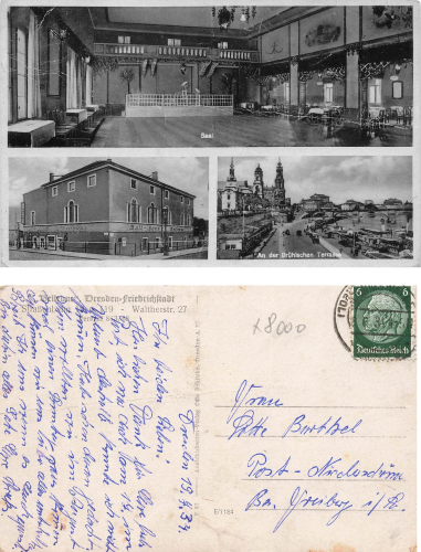 Friedrichstadt Dresden Ballhaus Bellevue Waltherstrasse 27 o 1934