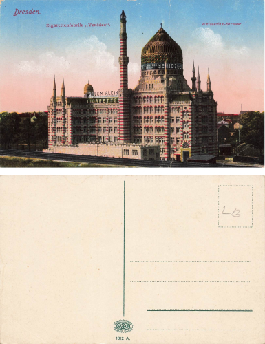 Friedrichstadt Dresden Cigarette Factory "Yenidze" Weisseritz Strasse * around 1920