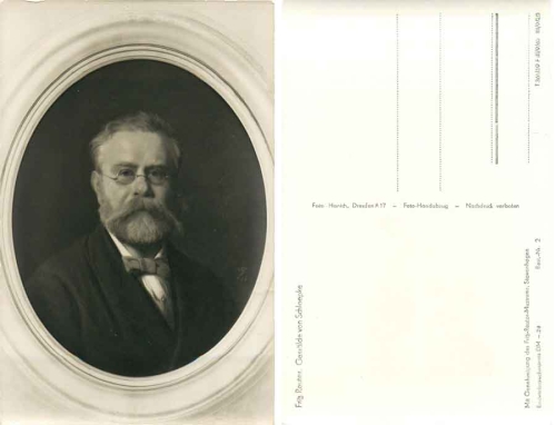 Fritz Reuter artist card Schloepke in the oval *1962