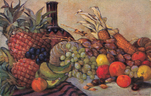 Fruits from our colonies, artist's card circa 1914