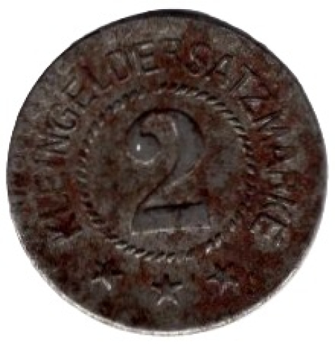 G. & A. TH. Small change replacement stamp 2 Pfennig circa 1920