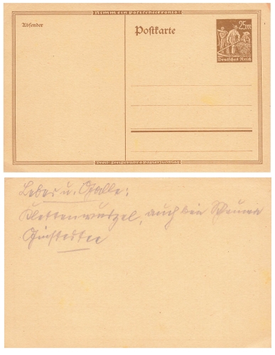 25 Mark Ganzsache Deutsches Reich