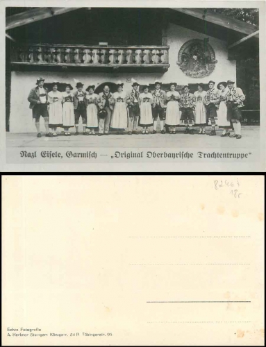 82467 Garmisch, Nazl Eisele Oberbayrische Trachtengruppe, * ca. 1920