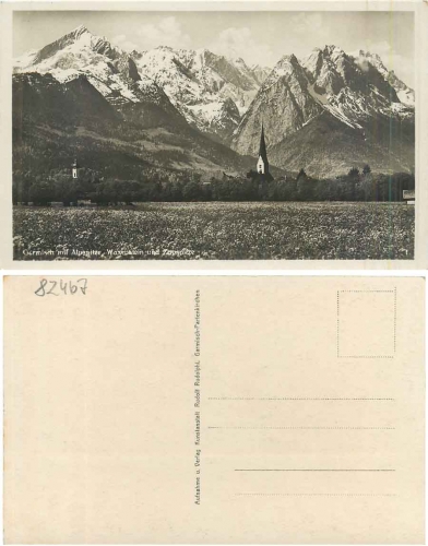 82467 Garmisch mit Alpspitze Waxenstein Zugspitze * ca. 1930