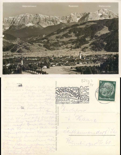 82467 Garmisch o 15.7.1938