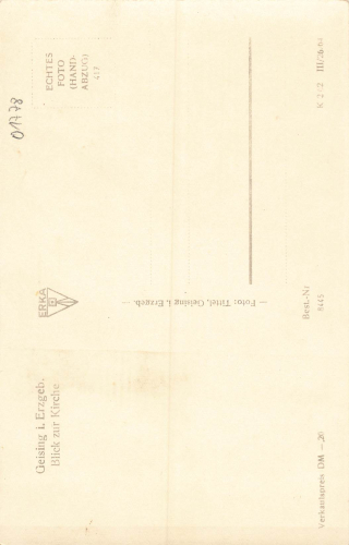 01778 Geising Erzgebirge Kirche * 1964