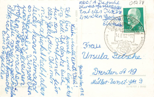 01778 Geising Erzgebirge o 1962