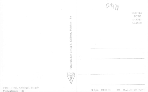01778 Geising Erzgebirge * 1965