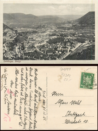 Geislingen Steige o 31.12.1926