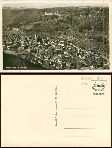 Geislingen Steige Luftaufnahme *ca. 1940