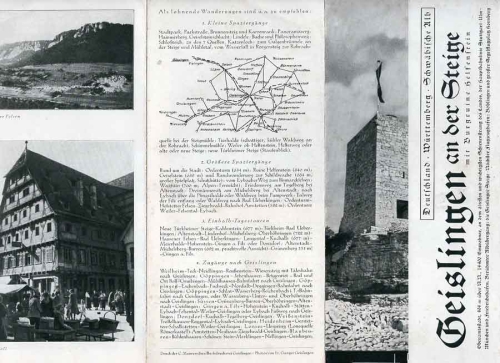 Geislingen an der Steige fold-out brochure around 1940