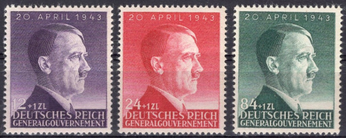 Generalgouvernement Michel 101-103 ** postfrisch Adolf Hitler