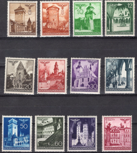 Generalgouvernement Michel Nr. 40-51 ** postfrisch Freimarken 1940