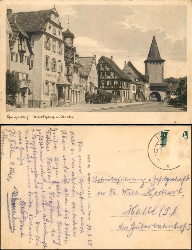 Gengenbach Marktplatz Obertor o 27.8.1935