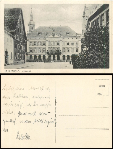 Gengenbach Rathaus gebr. ca. 1920
