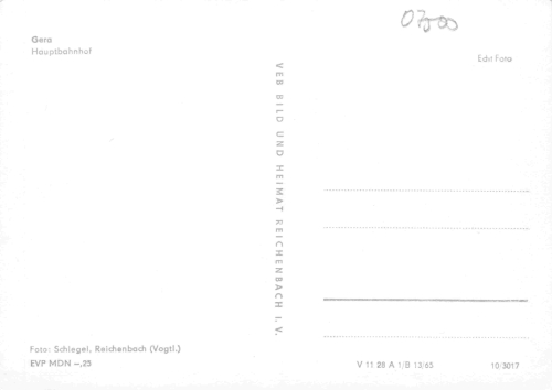 Gera Thüringen Hauptbahnhof * 1965