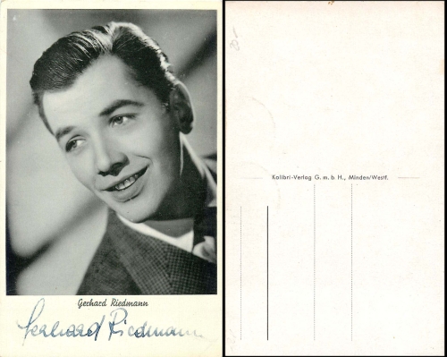 Gerhard Riedmann original autograph