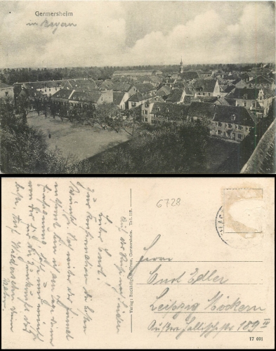 Germersheim Totalansicht o ca. 1920