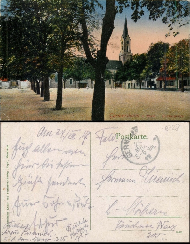 Germersheim Kirchenplatz o 24.3.1917