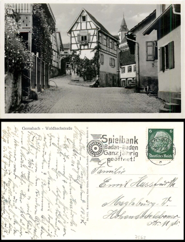 Gernsbach Waldbachstrasse o 25.12.1937