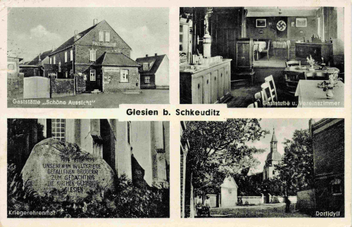 04435 Giesien bei Schkeuditz Gaststätte "Schöne Aussicht"  o 1944
