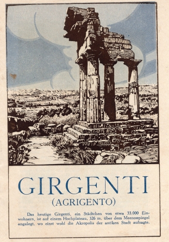Zone Francaise Michel 4 mit Zwischensteg Brief o Sackingen 22.1.1946 nach MeissenGirgenti Agrigento Reiseprospekt 8 Seiten um 1940